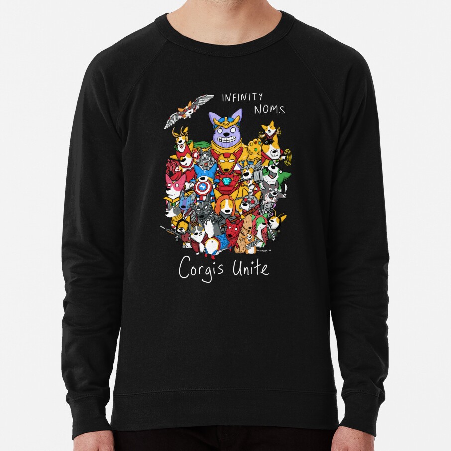 ssrcolightweight sweatshirtmensblack lightweight raglan sweatshirtfrontsquare productx1000 bgf8f8f8 1 - Corgi Gifts