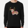 ssrcolightweight sweatshirtmensblack lightweight raglan sweatshirtfrontsquare productx1000 bgf8f8f8 - Corgi Gifts