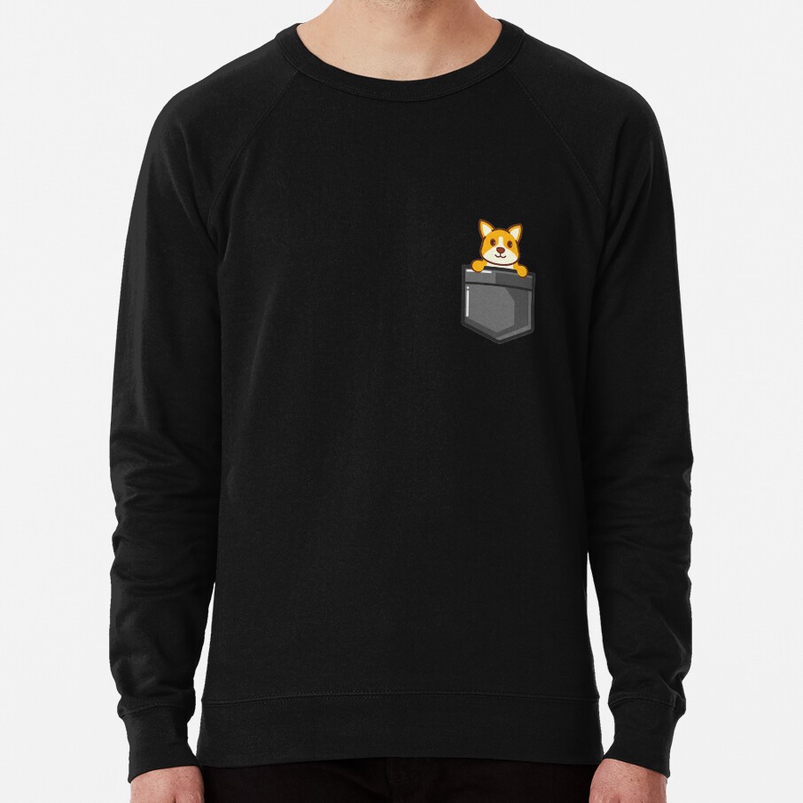 ssrcolightweight sweatshirtmensblack lightweight raglan sweatshirtfrontsquare productx1000 bgf8f8f8 6 - Corgi Gifts