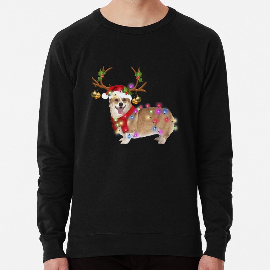 ssrcolightweight sweatshirtmensblack lightweight raglan sweatshirtfrontsquare productx1000 bgf8f8f8 - Corgi Gifts
