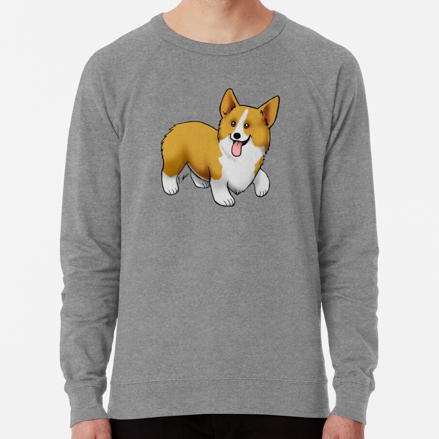 ssrcolightweight sweatshirtmensheather grey lightweight raglan sweatshirtfrontsquare productx1000 bgf8f8f8 3 - Corgi Gifts