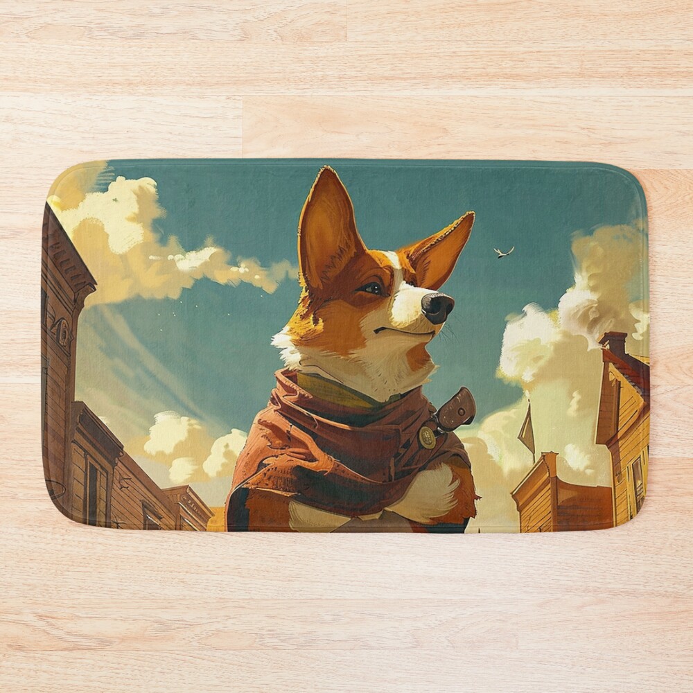 urbathmat flatlay largesquare1000x1000.1u5 34 - Corgi Gifts